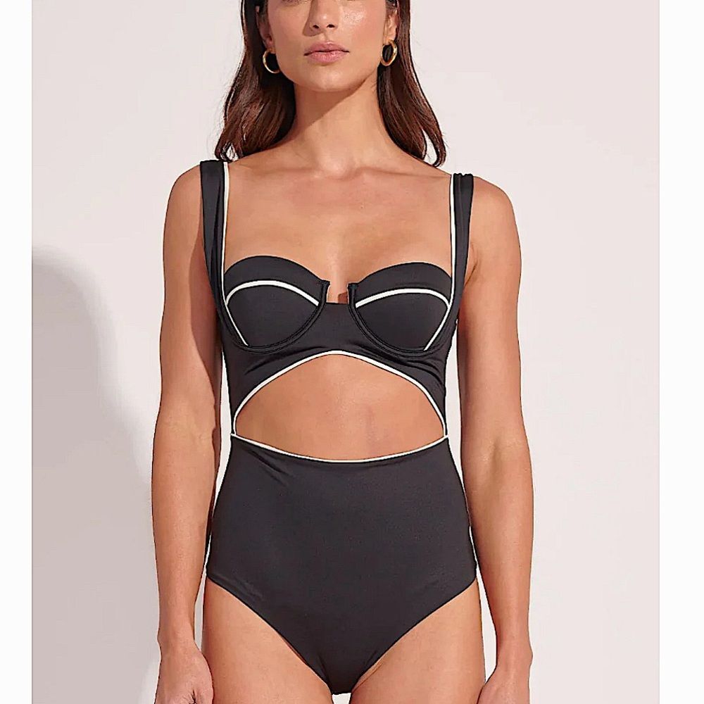 ANCORA Swimsuit Woman's The Indulgent Muse one piece bathing suit size Small‎
